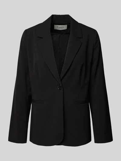 Produktfoto, Relaxed Fit Blazer mit Reverskragen Modell 'Danta' von B.Young in Schwarz, Knopfverschluss, Paspeltaschen, Material-Mix mit Viskose-Anteil