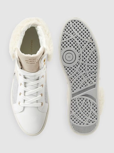 Gant High top sneakers van leer, model 'Avona' Lichtgrijs - 4