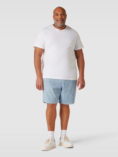 Polo Ralph Lauren Big & Tall PLUS SIZE Jeansshorts mit elastischem Bund Modell 'PREPSTERS' Hellblau 1