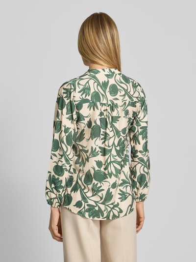 ZABAIONE Relaxed fit blouse van vicosemix, model 'Lu44z' Donkergroen - 5