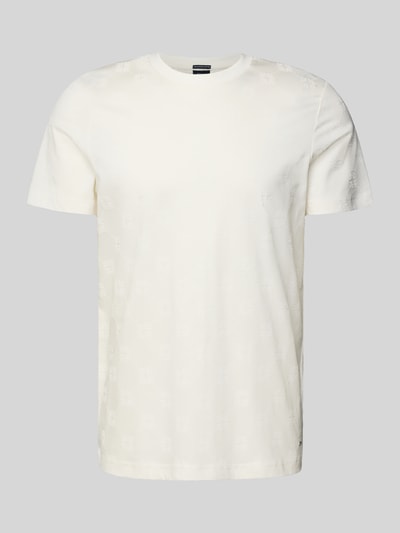 JOOP! Collection T-shirt męski JOOP! Collection;Czysta bawełna;Dopasowany fason;Model ‘Berno’;Okrągły dekolt ;Długość tyłu w rozmiarze M: 72 cm Złamany biały 2