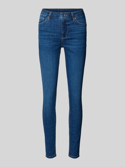 Liu Jo White High Waist Jeans mit Gesäßtaschen Dunkelblau 2