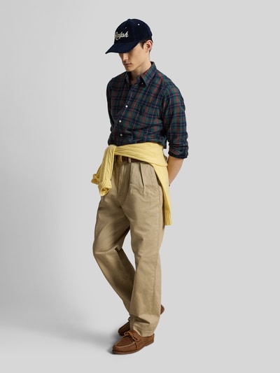 Polo Ralph Lauren koszula casualowa o kroju regular fit z brustaszą Granatowy 1