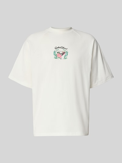 CARLO COLUCCI Oversized T-Shirt mit Label-Print Offwhite 2