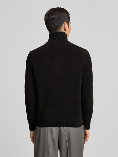 Marc O'Polo Regular fit schipperstrui van een mix van katoen en scheerwol Donkerbruin - 5