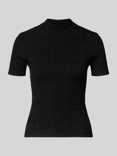 HUGO Slim Fit T-Shirt aus Viskose-Mix Modell 'SINANT' Black 2