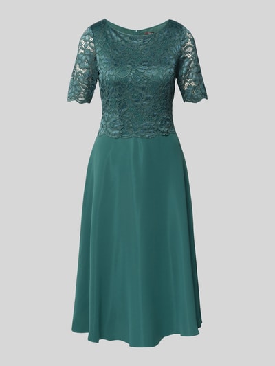 Vera Mont Knielange cocktailjurk met kant Smaragdgroen - 2
