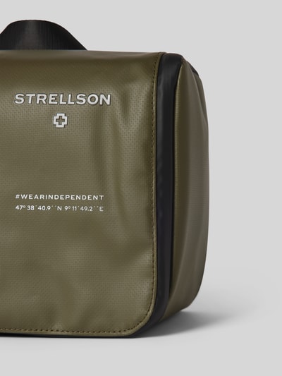 Strellson Kosmetyczka z nadrukiem z logo model ‘benny’ Khaki 2