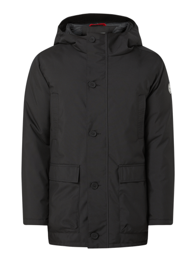 Quartz Co Slim fit parka met vulling van eendendons en veren, model 'Belfort' Zwart - 2