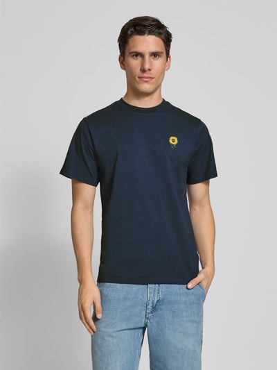 Forét T-Shirt mit Motiv-Stitching Modell 'TOURNESOL' Marine 4