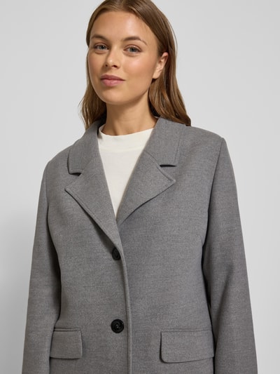 More & More Regular fit lange jas met viscose Middengrijs - 3