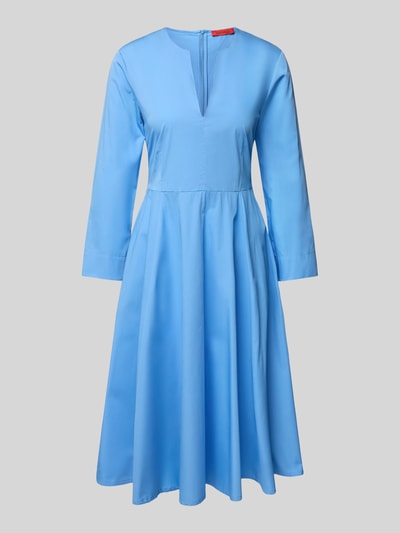 MAX&Co. Knielanges Kleid mit Eingrifftaschen Modell 'DISCO' Hellblau 2