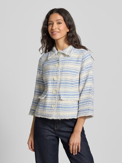 Milano Italy Blazer met franjes Bleu - 4