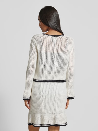 Marc Cain Cardigan mit Lochmuster Offwhite 5