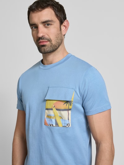 Zeybra T-shirt z kieszenią na piersi Żółty 3