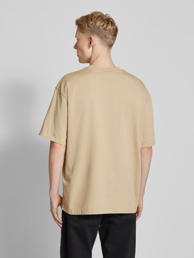 Pegador Oversized T-Shirt mit Label-Stitching Beige 5