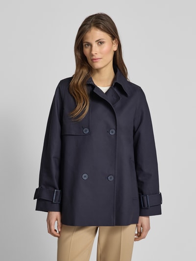 Stefanel Trenchcoat mit Umlegekragen Marine 4