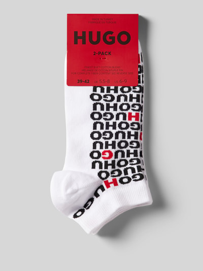 HUGO Socken mit Label-Details im 2er-Pack Weiss 3