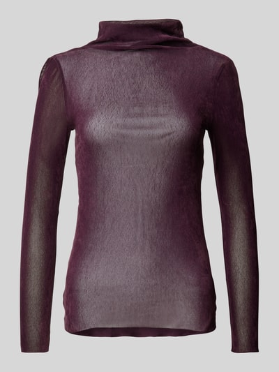 Luisa Cerano Longsleeve im semitransparentem Design Bordeaux 2