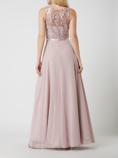 Luxuar Abendkleid mit Pailletten  Mauve 4