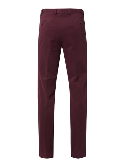 HILTL SENSE Slim Fit Chino aus Schurwollmischung mit Kaschmir-Anteil  Bordeaux 4