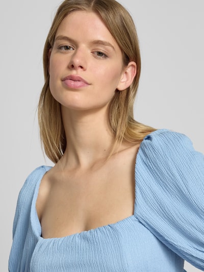 Gina Tricot Minikleid im Stufen-Look mit Karree-Ausschnitt Bleu 3