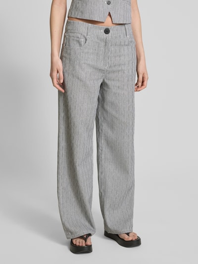 Copenhagen Muse Spodnie materiałowe z szeroką nogawką i 5 kieszeniami model ‘EMILY’ Czarny 4