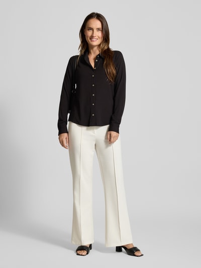 s.Oliver BLACK LABEL Regular fit blouseshirt van viscosemix Zwart - 1