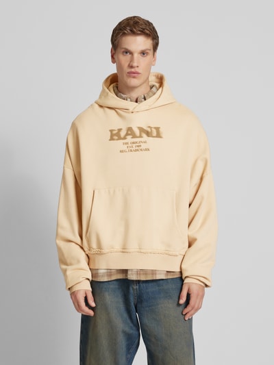 KARL KANI Oversized Hoodie mit Label-Print Sand 4