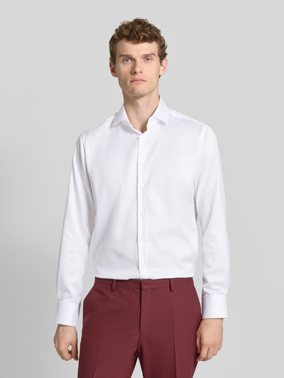 Christian Berg Men Regular Fit Business Hemd aus Baumwolle mit Haifischkragen Weiss 4