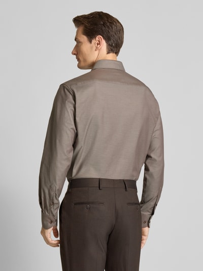 ETERNA Modern fit zakelijk overhemd met kentkraag Zand - 5