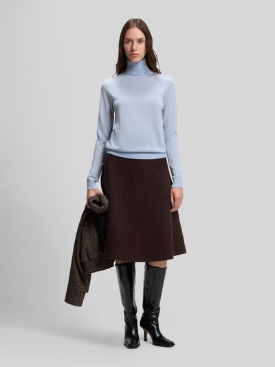 BOSS Slim Fit Rollkragenpullover aus reiner Schurwolle Modell 'Frizani' Hellblau 1