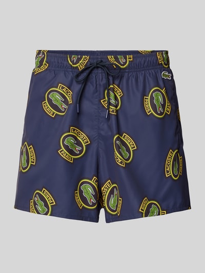 Lacoste Shorts met all-over motief Donkerblauw - 2