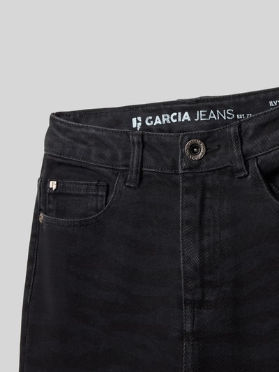 Garcia Straight Fit Jeans mit Eingrifftaschen Black 2