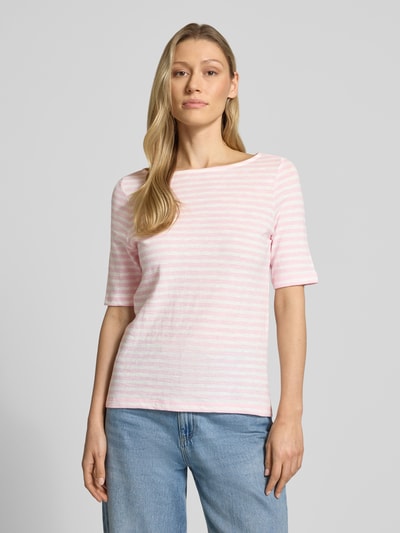 s.Oliver RED LABEL Relaxed Fit T-Shirt aus reiner Baumwolle Hellrosa 4