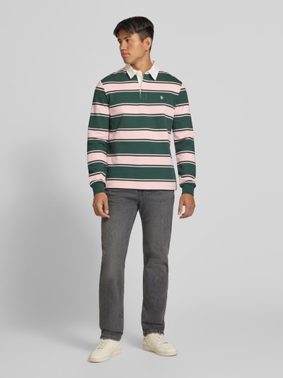 REVIEW Regular Fit Sweatshirt aus Baumwoll-Mix Dunkelgruen 1