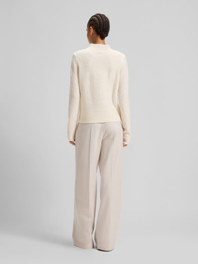 BOSS Sweter z dzianiny o kroju regular fit z mieszanki wełny i kaszmiru model ‘FUBRINA’ Biały 5