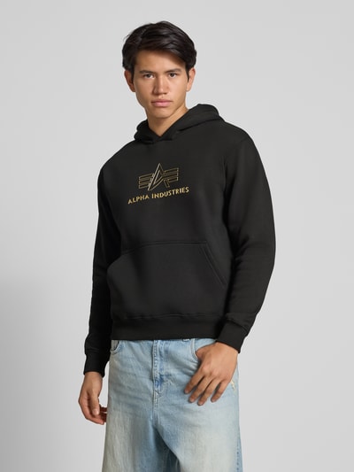 Alpha Industries Hoodie met capuchon en logoprint Zwart - 4