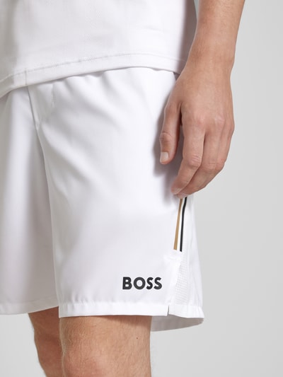 BOSS Green Shorts mit elastischem Bund Weiss 3