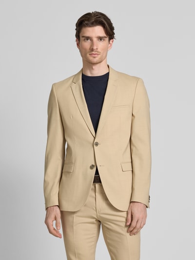 HUGO Slim Fit 2-Knopf-Sakko mit Pattentaschen Modell 'Arti232X' Beige 4