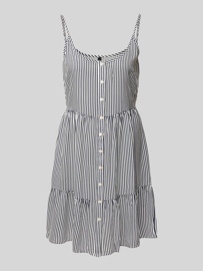 Vero Moda Loose Fit A-Linien-Kleid aus reiner Viskose Modell 'BUMPY' Dunkelblau 2