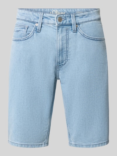 Produktfoto, Regular Fit Jeansshorts aus Baumwoll-Mix von s.Oliver RED LABEL in hellem Denim mit 5-Pocket-Design, Gürtelschlaufen und Label Patch.