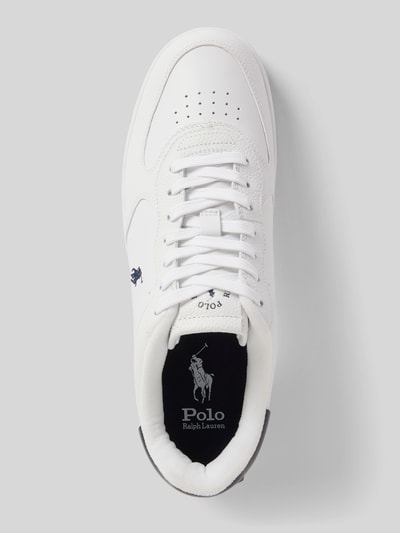 Polo Ralph Lauren Leren sneakers met logostitching, model 'MASTERS' Wit - 4