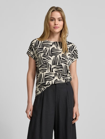 s.Oliver RED LABEL Relaxed fit T-shirt van viscosemix Zwart - 4