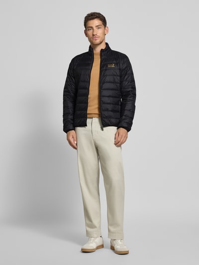 EA7 Emporio Armani Donsjack met labelprint, model 'TRAIN CORE' Zwart - 1