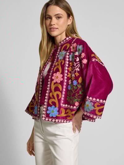 LOLLYS LAUNDRY Jacke mit Stitchings Modell 'Amby' Pink 3