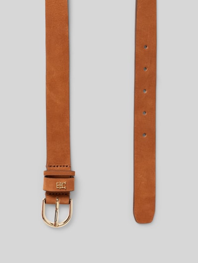 Tommy Hilfiger Pasek z naturalnej skóry bydlęcej Koniakowy 3