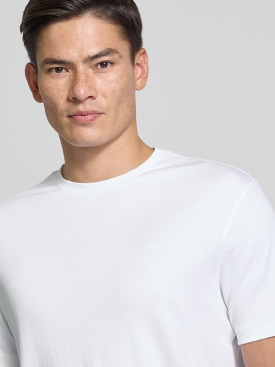 CK Calvin Klein T-Shirt mit Logo-Stitching Modell 'SUPIMA' Weiss 3