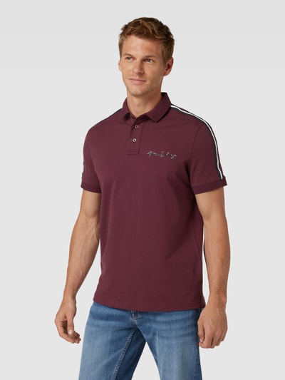 ARMANI EXCHANGE Regular Fit Poloshirt mit Label-Stitching Bordeaux 4