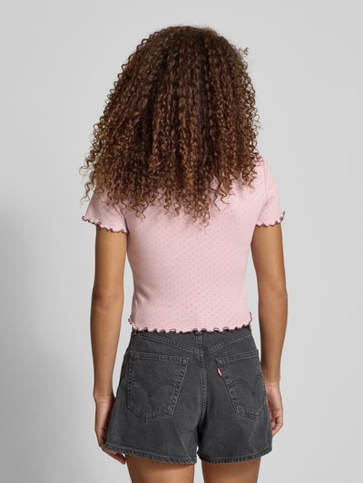 Only Slim Fit T-Shirt aus Baumwoll-Mix Modell 'CARLOTTA' Rosa 5